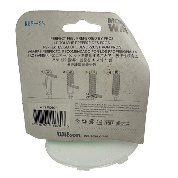 Gamma Ocho 17 Tennis String + Wilson Pro Perforated Overgrip 2-Pack Open Box - Picture 5 of 5